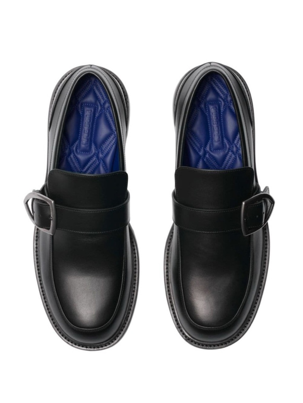 $990 Burberry
Men's Black Cobble Shield Buckle Loafer size 42